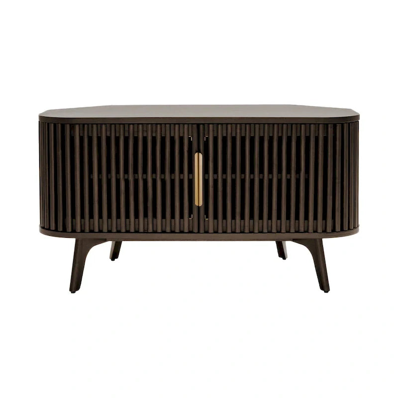 Meuble TV d'angle en bois Sierra Studio London avec accents du milieu du siècle