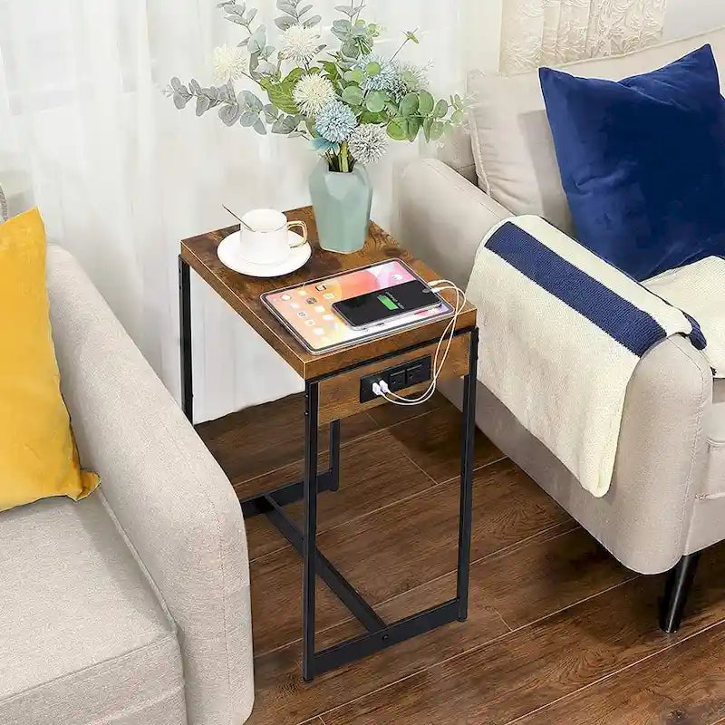 Tables de chevet (lot de 2) avec station de charge