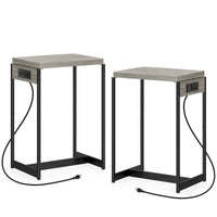 Tables de chevet (lot de 2) avec station de charge