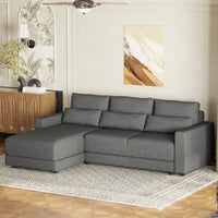 Canapé Sectionnel Modulable Forme L 92.9 pouces de large avec Coussins et 3 Oreillers