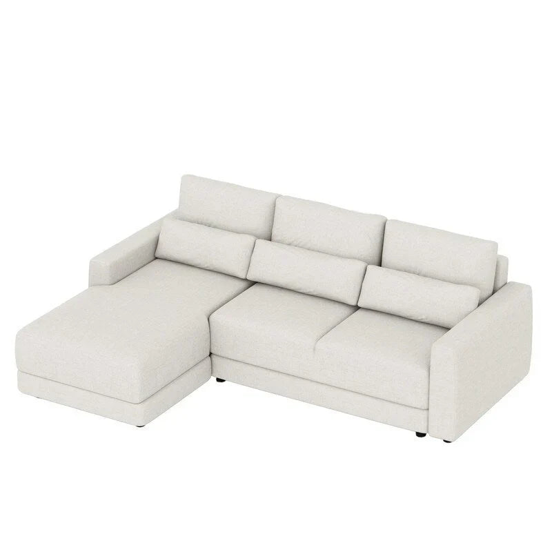 Canapé Sectionnel Modulable Forme L 92.9 pouces de large avec Coussins et 3 Oreillers