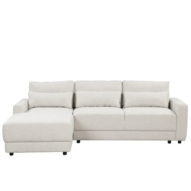Canapé Sectionnel Modulable Forme L 92.9 pouces de large avec Coussins et 3 Oreillers