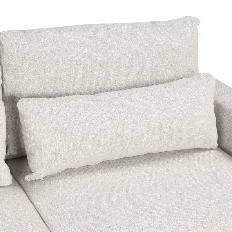 Canapé Sectionnel Modulable Forme L 92.9 pouces de large avec Coussins et 3 Oreillers