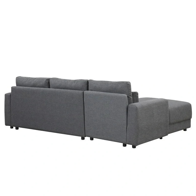 Canapé Sectionnel Modulable Forme L 92.9 pouces de large avec Coussins et 3 Oreillers