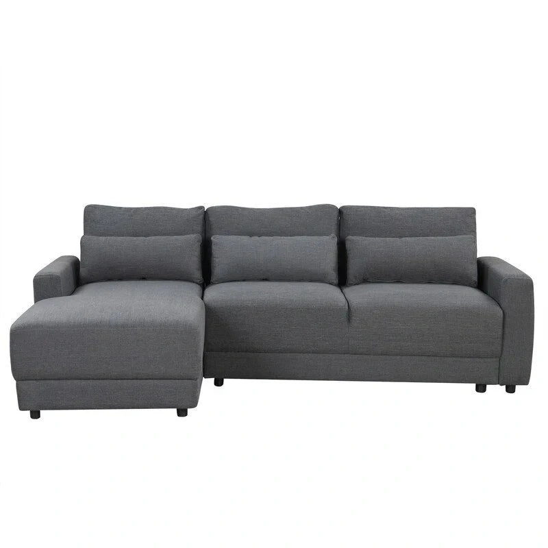 Canapé Sectionnel Modulable Forme L 92.9 pouces de large avec Coussins et 3 Oreillers