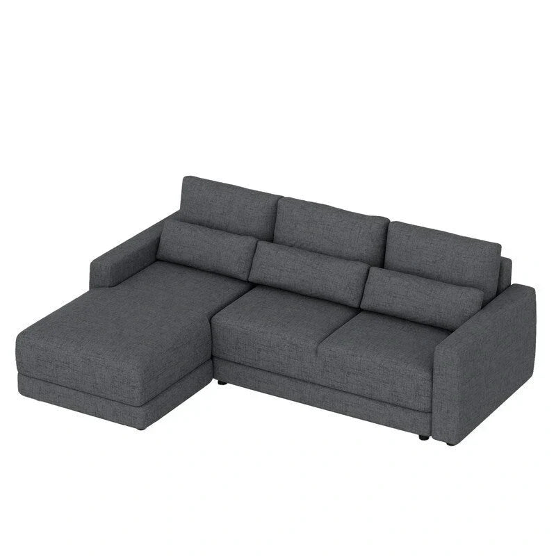 Canapé Sectionnel Modulable Forme L 92.9 pouces de large avec Coussins et 3 Oreillers