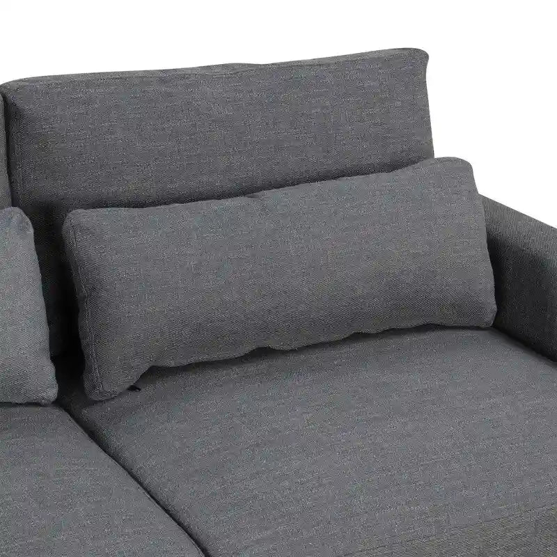 Canapé Sectionnel Modulable Forme L 92.9 pouces de large avec Coussins et 3 Oreillers
