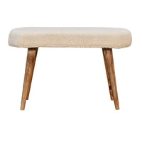 Banc nordique crème en bouclé