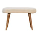 Banc nordique crème en bouclé