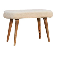 Banc nordique crème en bouclé