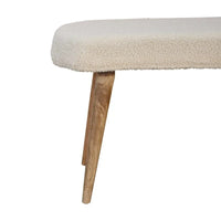 Banc nordique crème en bouclé