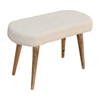 Banc nordique crème en bouclé