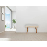 Banc nordique crème en bouclé
