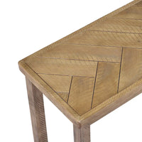 Banc d'entrée/salle à manger en bois motif chevron de 44 po de long