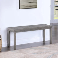 Banc d'entrée/salle à manger en bois motif chevron de 44 po de long