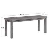 Banc d'entrée/salle à manger en bois motif chevron de 44 po de long