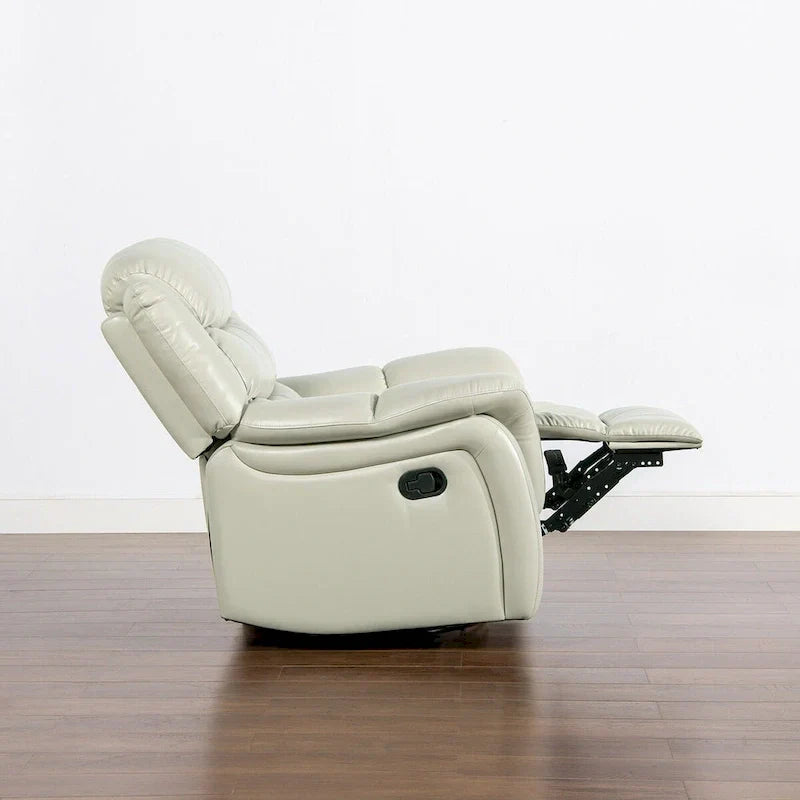 Fauteuil Inclinable Pivotant à Bascule Manuel Rover 41.5 pouces en Similicuir