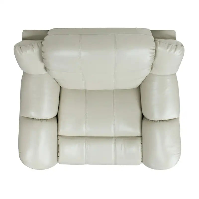 Fauteuil Inclinable Pivotant à Bascule Manuel Rover 41.5 pouces en Similicuir