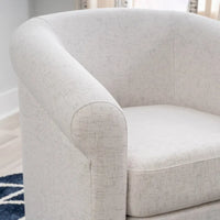 Fauteuil pivotant en tissu Moriarty Bone