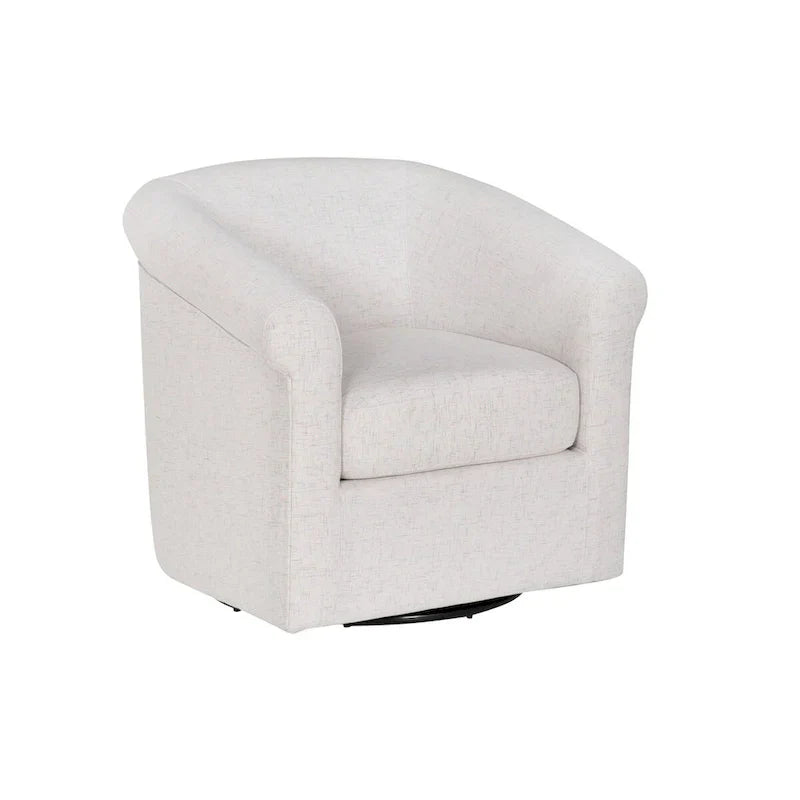 Fauteuil pivotant en tissu Moriarty Bone