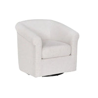 Fauteuil pivotant en tissu Moriarty Bone