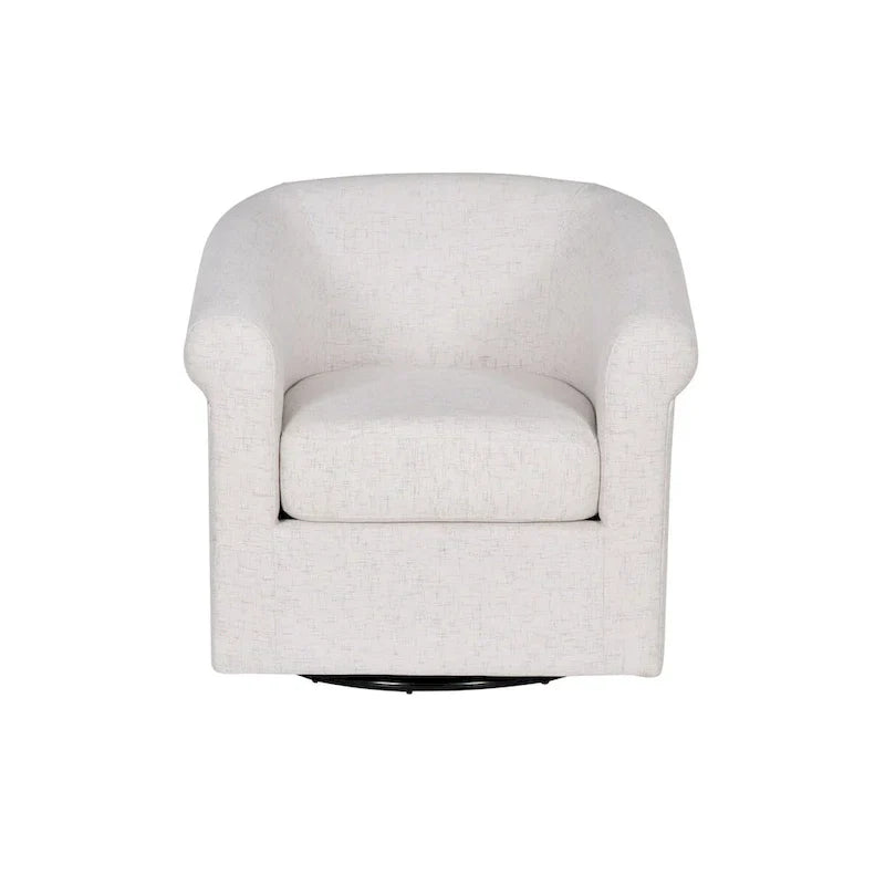 Fauteuil pivotant en tissu Moriarty Bone