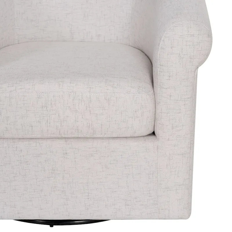 Fauteuil pivotant en tissu Moriarty Bone