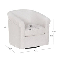 Fauteuil pivotant en tissu Moriarty Bone