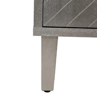 Meuble de rangement 4 portes avec pieds en pin et MDF