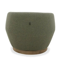 Fauteuil d'appoint pivotant moderne en tissu de chanvre Divani Casa Agatha
