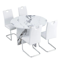 Ensemble de table à manger ronde 5 pièces