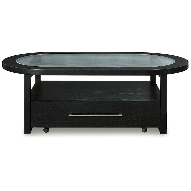 Signature Design by Ashley Winbardi Table basse noire/grise - 52 L x 28 P x 18,25 H