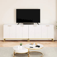 JASIWAY Buffet de cuisine avec portes à motifs ondulés