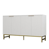 JASIWAY Buffet de cuisine avec portes à motifs ondulés