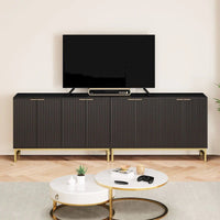 JASIWAY Buffet de cuisine avec portes à motifs ondulés