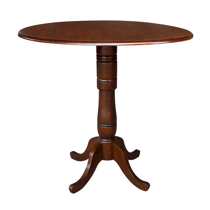 Table hauteur bar à plateau rond de 42 po et deux tabourets - Espresso