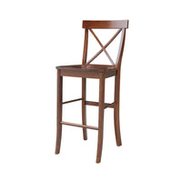 Table hauteur bar à plateau rond de 42 po et deux tabourets - Espresso