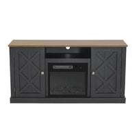 Meuble TV console de 54 po pour téléviseurs jusqu'à 60 po avec cheminée électrique - 54 po de largeur