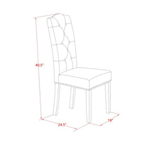 Ensemble de salle à manger East West Furniture - une table de salle à manger et des chaises Parsons en tissu de lin gris, blanc cassé (options de pièces)
