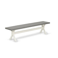 Ensemble de salle à manger East West Furniture - une table de salle à manger et des chaises Parsons en tissu de lin gris, blanc cassé (options de pièces)
