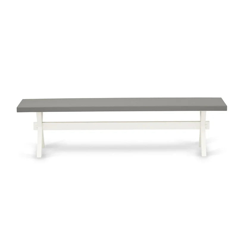 Ensemble de salle à manger East West Furniture - une table de salle à manger et des chaises Parsons en tissu de lin gris, blanc cassé (options de pièces)