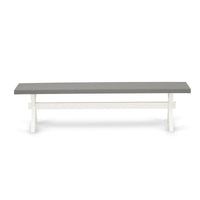 Ensemble de salle à manger East West Furniture - une table de salle à manger et des chaises Parsons en tissu de lin gris, blanc cassé (options de pièces)