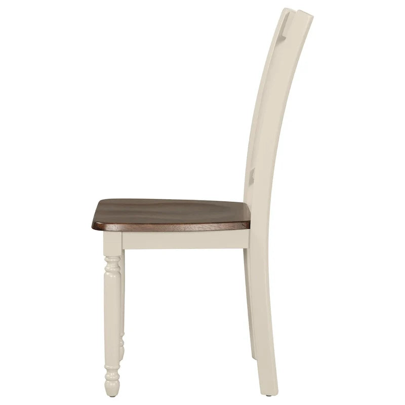 Ensemble de salle à manger classique 6 pièces, table en bois et 4 chaises avec banc
