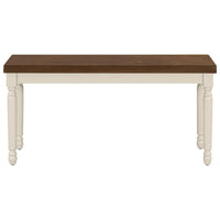 Ensemble de salle à manger classique 6 pièces, table en bois et 4 chaises avec banc