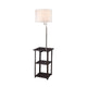 58 Table d'appoint canapé avec étagères et lampe, avec station de charge