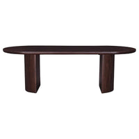 Table à manger ovale à double piédestal Geneva 94 pouces en bois