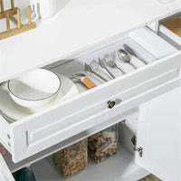 Buffet de cuisine moderne avec 2 tiroirs et étagères réglables