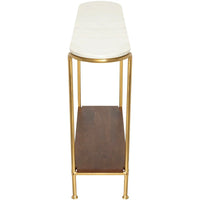 Table console moderne en techniques mixtes Micheale Marble - 76H x 109L x 28P cm