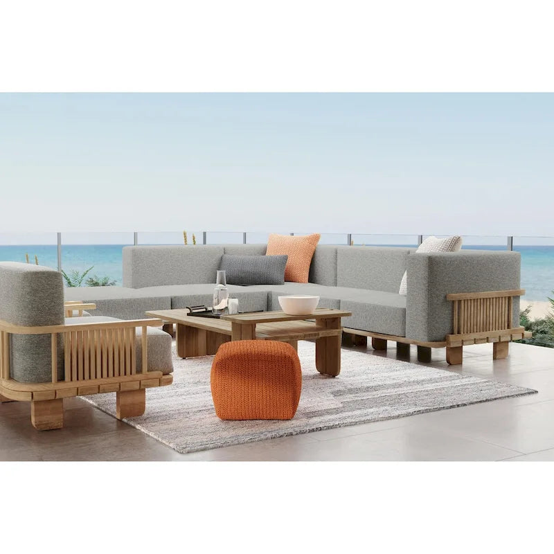 Table basse d'extérieur Classic Home Hudson 31 en bois de teck