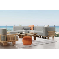 Table basse d'extérieur Classic Home Hudson 31 en bois de teck